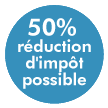 50 % de dduction sur vos impts
